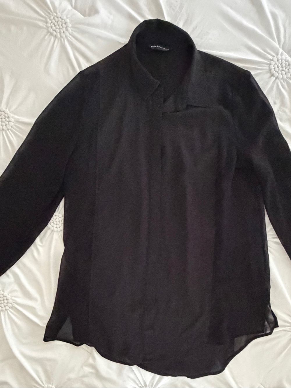 Rock & Republic Black Women's Long Sleeve Blouse